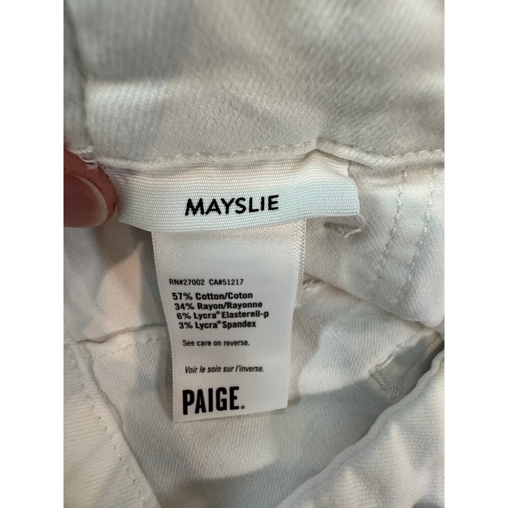 PAIGE High Rise Mayslie Jogger Jeans Crisp White Utility Pants 25 - Picture 8 of 11